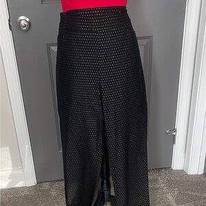 Chicos Elegant Black and Gold Women's Dress Slacks  Size 2.5